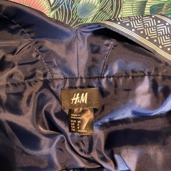 H&M Blue and Green Peacock Silky Sundress - Picture 2 of 7